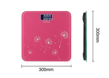 中国 正方形300x300MMの浴室のデジタル スケール、ピンクの電子重量のスケール サプライヤー
